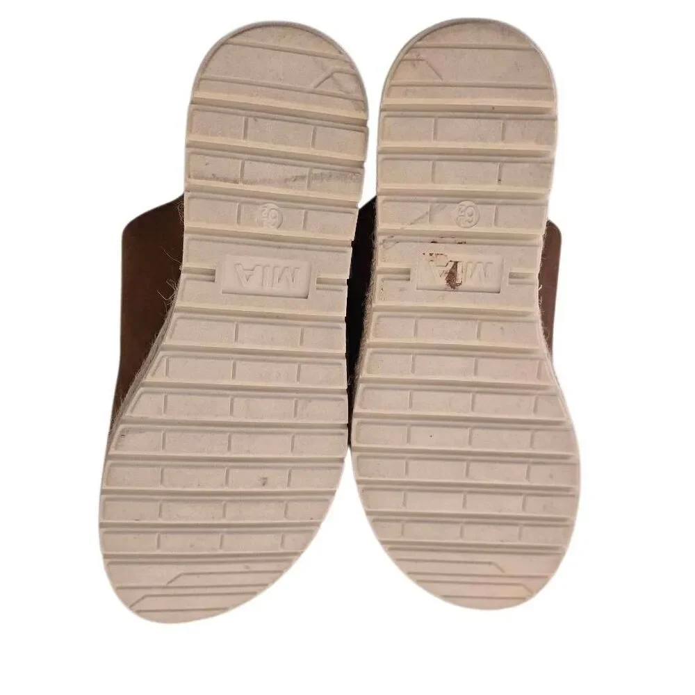 MIA Womens Kely Cognac Dual Strap Slide Espadrille Size 6.5 - Picture 7 of 9